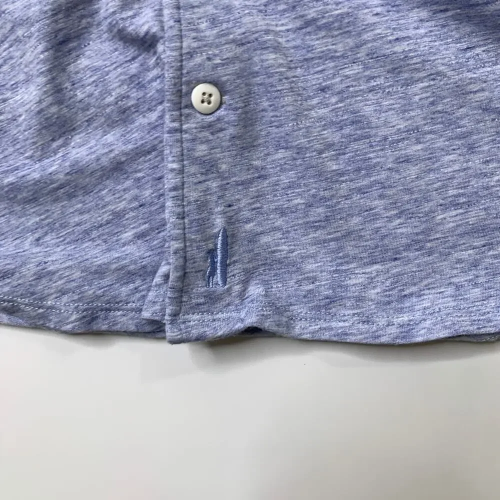 Johnnie-O Shirt Mens S Small Blue Hangin Out Short Sleeve Cotton Lyocell Blend